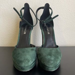 Green Coach heels